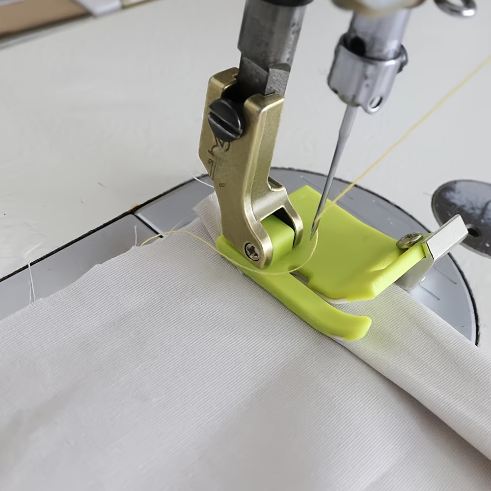 Textile Sewing Machine - ランダムカラーのプラスチック製T9調整可能な多機能プレッサーフット、工業用ミシン用ヘミングローリングエッジガイドフット1個