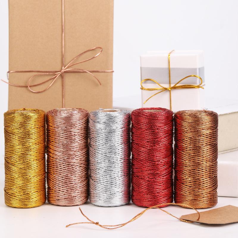 Sewing Thread In Textile - 1.5mm 100メートル カラフルなマクラメコード ロープ リボン ボウ