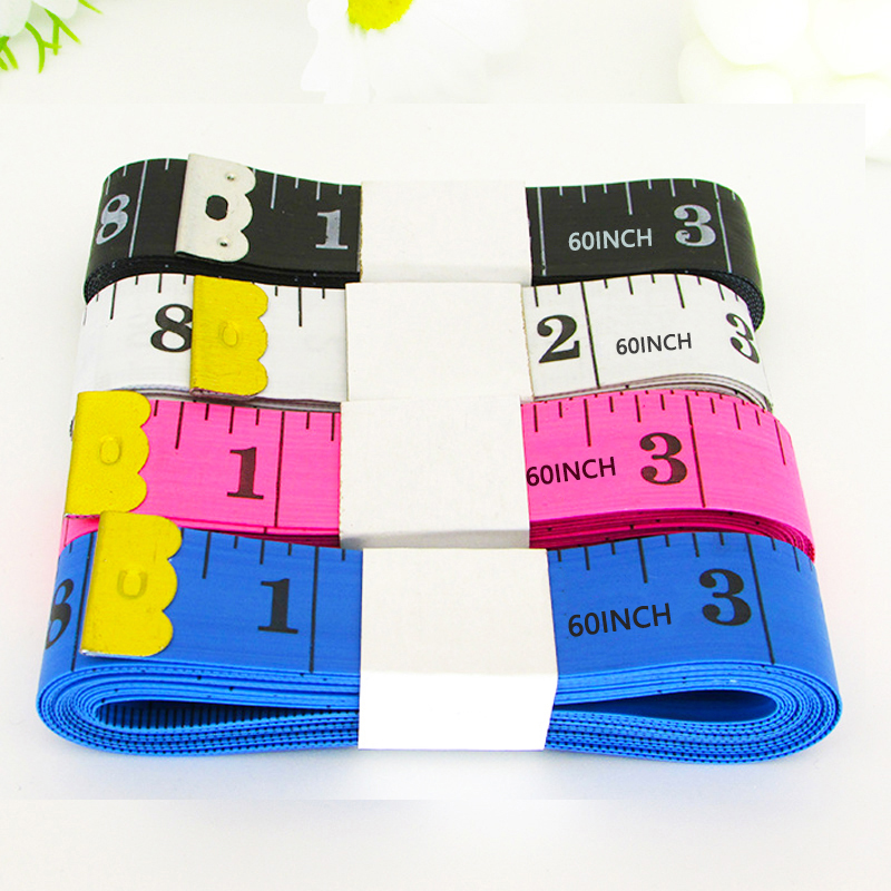 Sewing Gauge Ruler - 2/3/4 個ソフト測定両面定規テープメジャー仕立て屋のテープスナップファスナー付きボディ針仕事用縫製ツール
