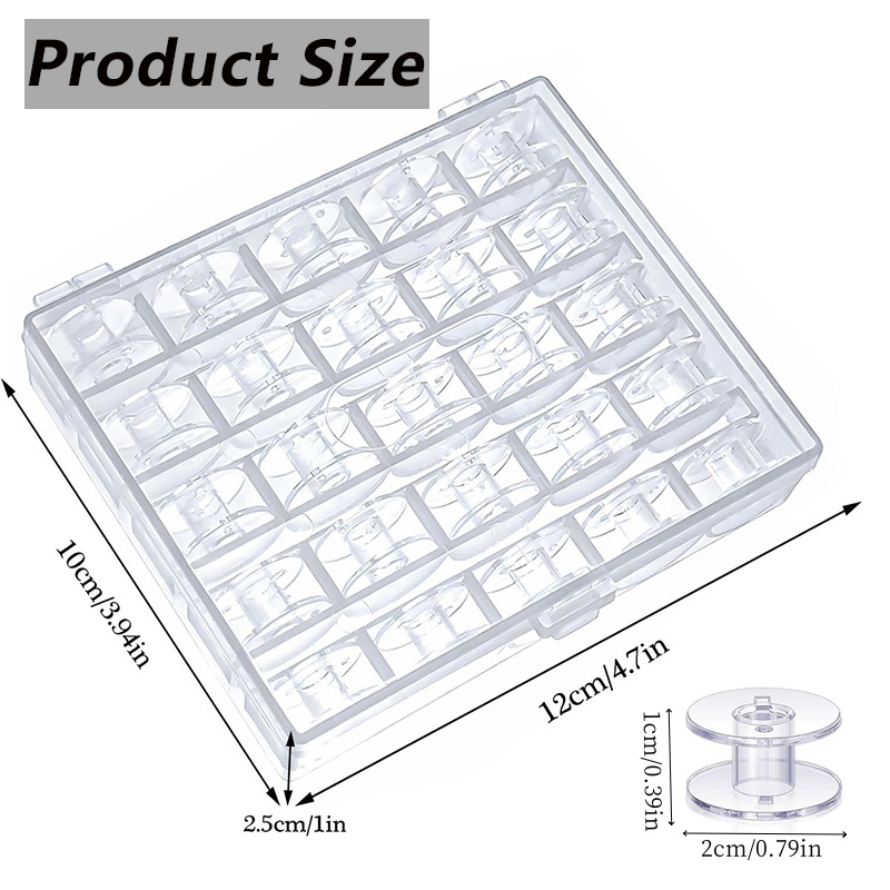 25個入り 家庭用ミシン用ボトムスレッドボビンセット 裁縫ア - Sewing Gauge Ruler のレビューと価格