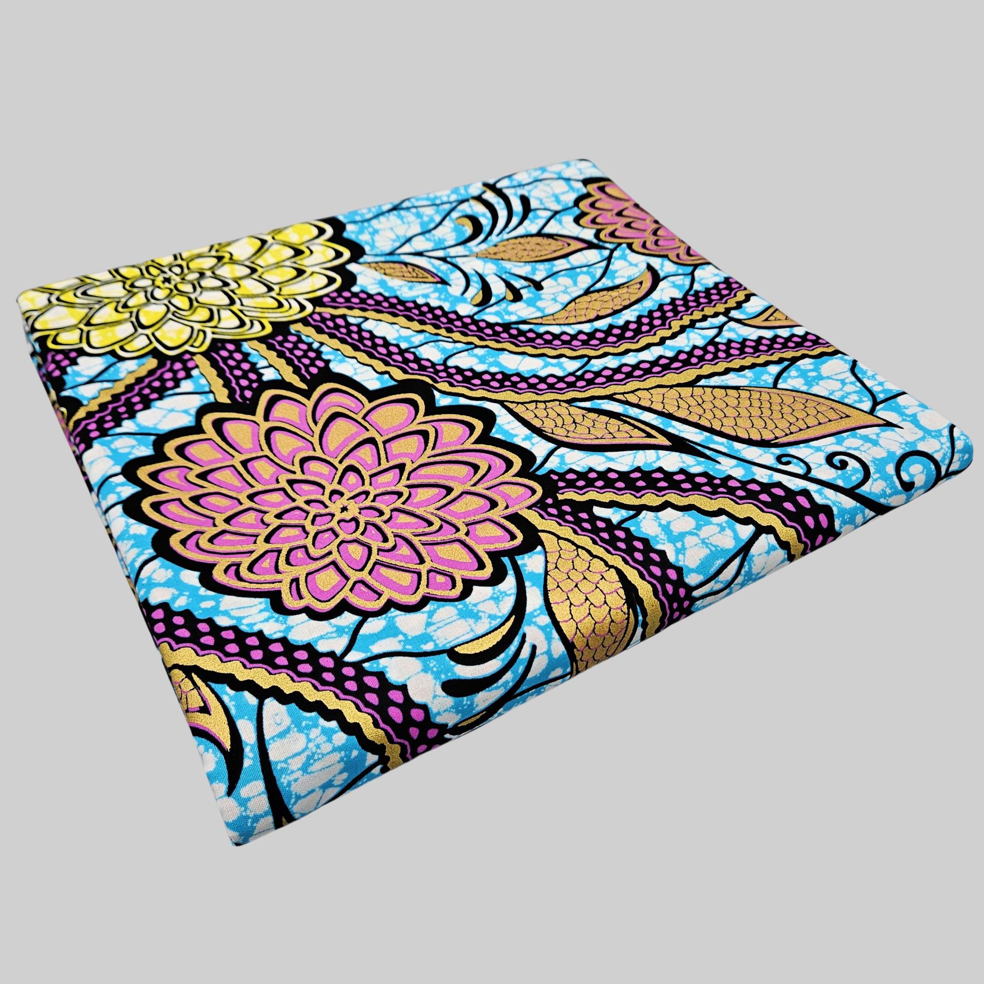 幅46インチ、長さ6ヤード、花柄プリントのアフリカンワックス - Sewing Batik Fabric のレビューと価格