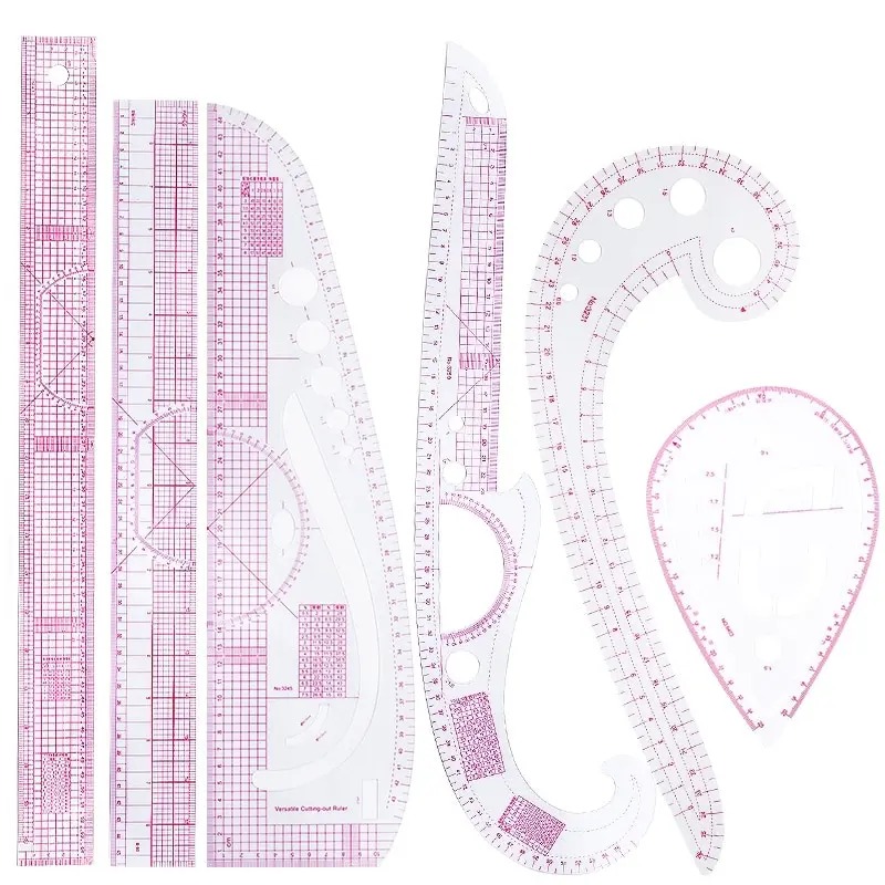 6 個フレンチカーブ定規ソフトパッチワーク定規メジャーテーラ - Sewing Gauge Ruler のレビューと価格